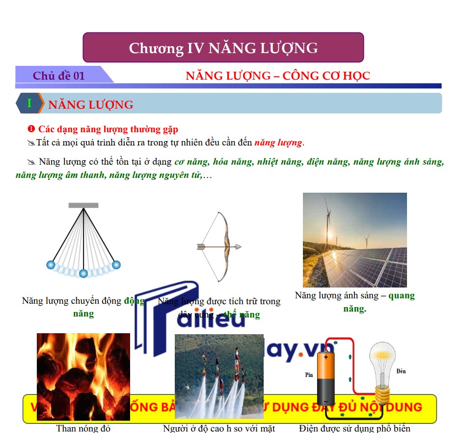 DẠY THÊM BUỔI CHIỀU CHƯƠNG IV -VẬT LÍ10